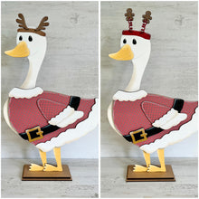 Load image into Gallery viewer, Goose Santa Animal Hats Halloween Interchangeable Outfit File SVG Christmas Shirt Seasonal Holiday Glowforge LuckyHeartDesignsCo
