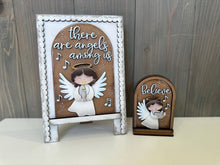 Load image into Gallery viewer, Angel Christmas Tall Arch Sign Interchangeable File SVG, TINY, INSERT only, Religious, Glowforge, Holiday, Tiered Tray LuckyHeartDesignsCo
