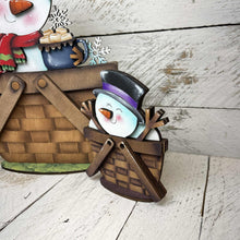 Load image into Gallery viewer, Snowman Cute Winter For The Flower Basket Interchangeable File SVG, TINY, Hot Cocoa, Frosty Tiered Tray, Glowforge, LuckyHeartDesignsCo
