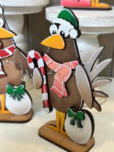 Load image into Gallery viewer, Chicken Christmas Standing File SVG, Farm, Santa, Bird, Funny, Egg, Chickens, Present, Candy Cane Tiered Tray Glowforge, LuckyHeartDesignsCo
