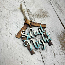 Load image into Gallery viewer, Nativity Jesus Christmas Oval Ornament File SVG, Religious, Silent Night, Mary, Holy Night, Glowforge, LuckyHeartDesignsCo
