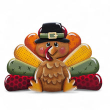 Load image into Gallery viewer, Cute Turkey Pop Out Craft Kit File SVG, Thanksgiving, Pilgram, DIY, Fall, Gobble, Glowforge, LuckyHeartDesignsCo
