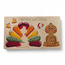 Load image into Gallery viewer, Cute Turkey Pop Out Craft Kit File SVG, Thanksgiving, Pilgram, DIY, Fall, Gobble, Glowforge, LuckyHeartDesignsCo
