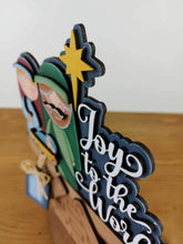 Load image into Gallery viewer, Nativity Christmas Figures For The Flower Basket Interchangeable File SVG, TINY, Jesus Joy, Tiered Tray, Glowforge, LuckyHeartDesignsCo
