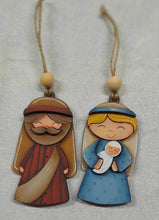 Load image into Gallery viewer, Nativity Christmas Firgures Ornament File SVG, Religious, Jesus, Mary, Holy Night, Glowforge, LuckyHeartDesignsCo
