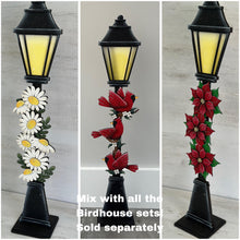 Load image into Gallery viewer, Light Post for the Birdhouse Interchangeable File SVG, Lighted Sign, Lamp, Glowforge, Seasonal, Holiday, Bird house, LuckyHeartDesignsCo

