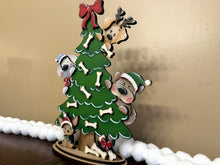 Load image into Gallery viewer, Dog Christmas Tree Standing File SVG, Rudolph, Mrs. Claus, Puppy, Present, Reindeer, Glowforge, LuckyHeartDesignsCo
