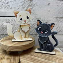 Load image into Gallery viewer, Cat Kitten Standing Set File SVG, Pet, Tiered Tray Glowforge, LuckyHeartDesignsCo
