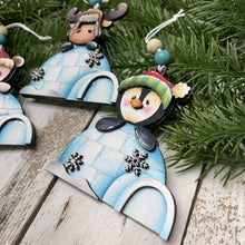 Load image into Gallery viewer, Igloo Winter Ornament File SVG, Santa , Snow, Bear, Moose, Penguin, Snowflakes, Woodland, Christmas, Glowforge, LuckyHeartDesignsCo
