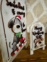 Load image into Gallery viewer, Dog Christmas Tall Arch Sign Interchangeable File SVG, TINY, INSERT only, Puppy, Santa, Glowforge, Holiday, Tiered Tray LuckyHeartDesignsCo
