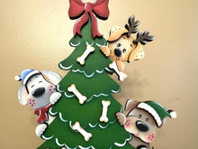 Load image into Gallery viewer, Dog Christmas Tree Standing File SVG, Rudolph, Mrs. Claus, Puppy, Present, Reindeer, Glowforge, LuckyHeartDesignsCo

