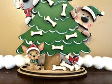 Load image into Gallery viewer, Dog Christmas Tree Standing File SVG, Rudolph, Mrs. Claus, Puppy, Present, Reindeer, Glowforge, LuckyHeartDesignsCo
