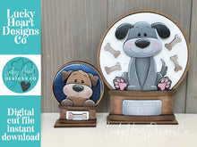 Load image into Gallery viewer, Dog Home Snow Globe Interchangeable File SVG, TINY Glowforge, Pet, Puppy, Tiered Tray LuckyHeartDesignsCo
