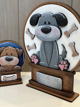 Load image into Gallery viewer, Dog Home Snow Globe Interchangeable File SVG, TINY Glowforge, Pet, Puppy, Tiered Tray LuckyHeartDesignsCo
