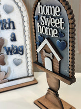 Load image into Gallery viewer, Dog Home Tall Arch Sign Interchangeable File SVG, TINY, INSERT only, Puppy, Doghouse, Glowforge, Holiday, Tiered Tray LuckyHeartDesignsCo
