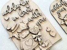 Load image into Gallery viewer, Highland Valentine Tall Arch Sign Interchangeable File SVG, TINY, INSERT only, Cow, Glowforge, Holiday, Tiered Tray LuckyHeartDesignsCo
