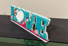 Load image into Gallery viewer, Love Heart Chunky Floral Standing File SVG, Valentine, Flower, Holiday Decor Glowforge, LuckyHeartDesignsCo
