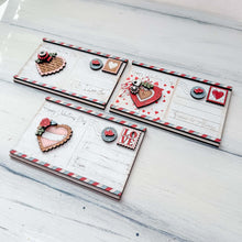 Load image into Gallery viewer, Valentines Postcard Craft File SVG, Glowforge, Love, Flower, Heart, LuckyHeartDesignsCo
