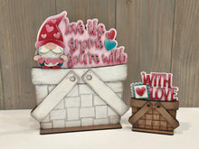Load image into Gallery viewer, Farm Picnic Flower Basket Interchangeable (Original and TINY) File SVG, (Basket only) Vase, Tiered Tray, Glowforge, LuckyHeartDesignsCo
