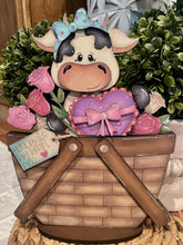 Load image into Gallery viewer, Dairy Cow Valentine Chocolate For The Flower Basket Interchangeable File SVG, TINY Flower, Rose, Tiered Tray Glowforge LuckyHeartDesignsCo

