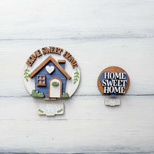 Load image into Gallery viewer, Home Sweet Home Snow Globe Interchangeable File SVG, TINY Glowforge, House, House Warming Heart Personalized Tiered Tray LuckyHeartDesignsCo
