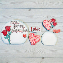 Load image into Gallery viewer, Rose Valentine Snow Globe Interchangeable File SVG, TINY, Flower, Floral, Roses Glowforge, Love, Heart, Tiered Tray LuckyHeartDesignsCo
