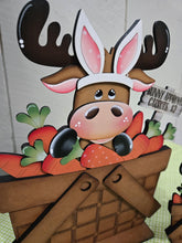 Load image into Gallery viewer, Moose Carrot Easter For The Flower Basket Interchangeable File SVG, Easter Egg, Farm, Bunny, Tiered Tray, Glowforge, LuckyHeartDesignsCo
