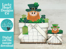 Load image into Gallery viewer, Leprechaun Clover For The Flower Basket Interchangeable File SVG TINY St. Patrick's Day, Horseshoe Gold Glowforge LuckyHeartDesignsCo
