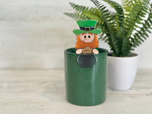 Load image into Gallery viewer, Leprechaun Clover Mug Hugger File SVG, Glowforge Tiered Tray, St. Patrick's Day, lucky, Tray Decor, Holiday, Topper, LuckyHeartDesignsCo
