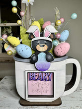 Load image into Gallery viewer, Easter Bear Bunny Mug Hugger File SVG, Glowforge, Egg, Farm, Tiered Tray, Tray Decor, Woodland, Plant Topper, Gift, LuckyHeartDesignsCo
