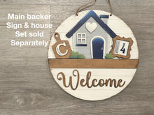 Load image into Gallery viewer, Spring Bird Holiday Door Sign Interchangeable File, SVG Birdhouse, Floral, Cardinal, Home, Seasonal, Home, Welcome, glowforge
