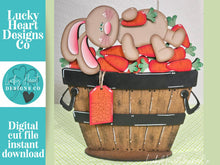 Load image into Gallery viewer, Floppy Easter Bunny Carrots For The Flower Basket Interchangeable File SVG, Easter Egg, Carrots, Tiered Tray, Glowforge, LuckyHeartDesignsCo
