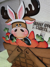 Load image into Gallery viewer, Moose Carrot Easter For The Flower Basket Interchangeable File SVG, Easter Egg, Farm, Bunny, Tiered Tray, Glowforge, LuckyHeartDesignsCo
