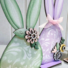 Load image into Gallery viewer, Floral Chunky Bunny Standing File SVG, Glowforge, Flower, Egg, Spring, LuckyHeartDesignsCo
