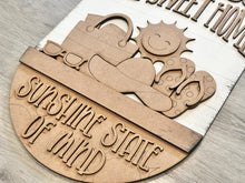 Load image into Gallery viewer, Summer Holiday Door Sign Interchangeable File, SVG, Beach, Flip Flops, Sun, Sunglasses, Hat, Pool, Swim, Seasonal Home Welcome, glowforge
