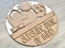 Load image into Gallery viewer, Summer Holiday Door Sign Interchangeable File, SVG, Beach, Flip Flops, Sun, Sunglasses, Hat, Pool, Swim, Seasonal Home Welcome, glowforge
