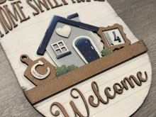 Load image into Gallery viewer, Round and Tag Holiday Door Sign Interchangeable File, SVG Christmas, Easter, Halloween, Fall, Winter, Seasonal, Home, Welcome, glowforge
