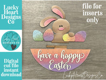 Load image into Gallery viewer, Easter Holiday Door Sign Interchangeable File, SVG Bunny, Eggs, Basket, Spring, Seasonal, Home, Welcome, glowforge
