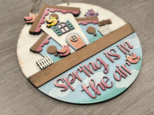 Load image into Gallery viewer, Spring Bird Holiday Door Sign Interchangeable File, SVG Birdhouse, Floral, Cardinal, Home, Seasonal, Home, Welcome, glowforge
