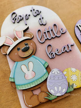 Load image into Gallery viewer, Bear Easter Bunny Tall Arch Sign Interchangeable File SVG TINY, INSERT only Egg Carrot Glowforge Holiday Tiered Tray LuckyHeartDesignsCo
