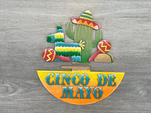 Load image into Gallery viewer, Cinco De Mayo Holiday Door Sign Interchangeable File, SVG Cactus, Taco, Piñata, May, Fiesta, Party, Home, Seasonal, Home, Welcome, glowforge
