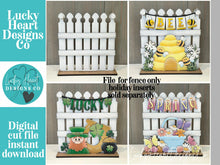 Load image into Gallery viewer, Fence Banner Holiday Door Sign Interchangeable File, SVG, Standing, Christmas, Halloween, Fall, Valentine, Seasonal Home Welcome, glowforge
