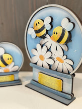 Load image into Gallery viewer, Bee Daisies Snow Globe Interchangeable File SVG, TINY Glowforge, Daisy, Honey, Flower, Spring, Summer Tiered Tray LuckyHeartDesignsCo
