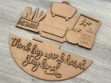 Load image into Gallery viewer, School Teacher Holiday Door Sign Interchangeable File, SVG Pencil, Apple, Classroom, Welcome, Backpack, Seasonal, Home, Welcome, glowforge
