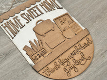 Load image into Gallery viewer, School Teacher Holiday Door Sign Interchangeable File, SVG Pencil, Apple, Classroom, Welcome, Backpack, Seasonal, Home, Welcome, glowforge
