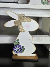 Load image into Gallery viewer, Flower Chunky Bunny Standing File SVG, Glowforge, Floral, Egg, Spring, LuckyHeartDesignsCo
