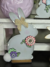Load image into Gallery viewer, Flower Chunky Bunny Standing File SVG, Glowforge, Floral, Egg, Spring, LuckyHeartDesignsCo
