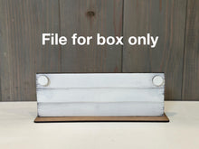 Load image into Gallery viewer, Box Banner Holiday Door Sign Interchangeable File, SVG, Standing, Christmas, Halloween, Fall, Valentine, Seasonal Home Welcome, glowforge
