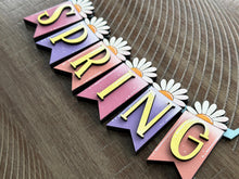Load image into Gallery viewer, Spring Banner Holiday Door Sign Interchangeable File, SVG, Standing, Flower, Daisy, Tulips, Summer, Seasonal Home Welcome, glowforge
