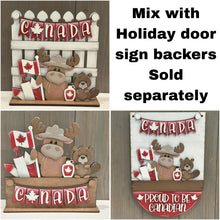 Load image into Gallery viewer, Canada Banner Holiday Door Sign Interchangeable File, SVG, Canadian, Maple Leaf, Seasonal, Holiday, Welcome, glowforge

